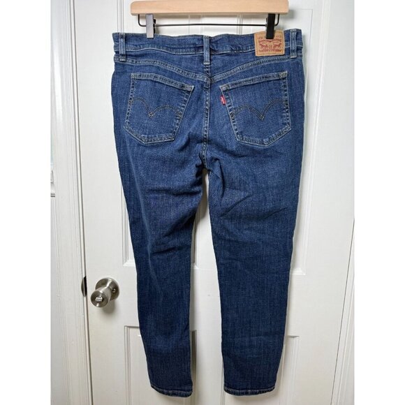 Levi's Boyfriend Women's Dark Wash Blue Jeans Size 31 - EUC - Picture 2 of 12